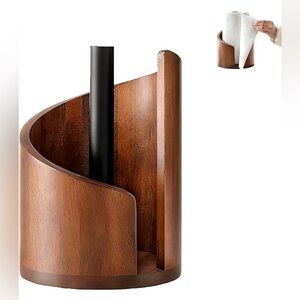 Mountain Wood Paper Towel Holder Size L Color Brown Like New